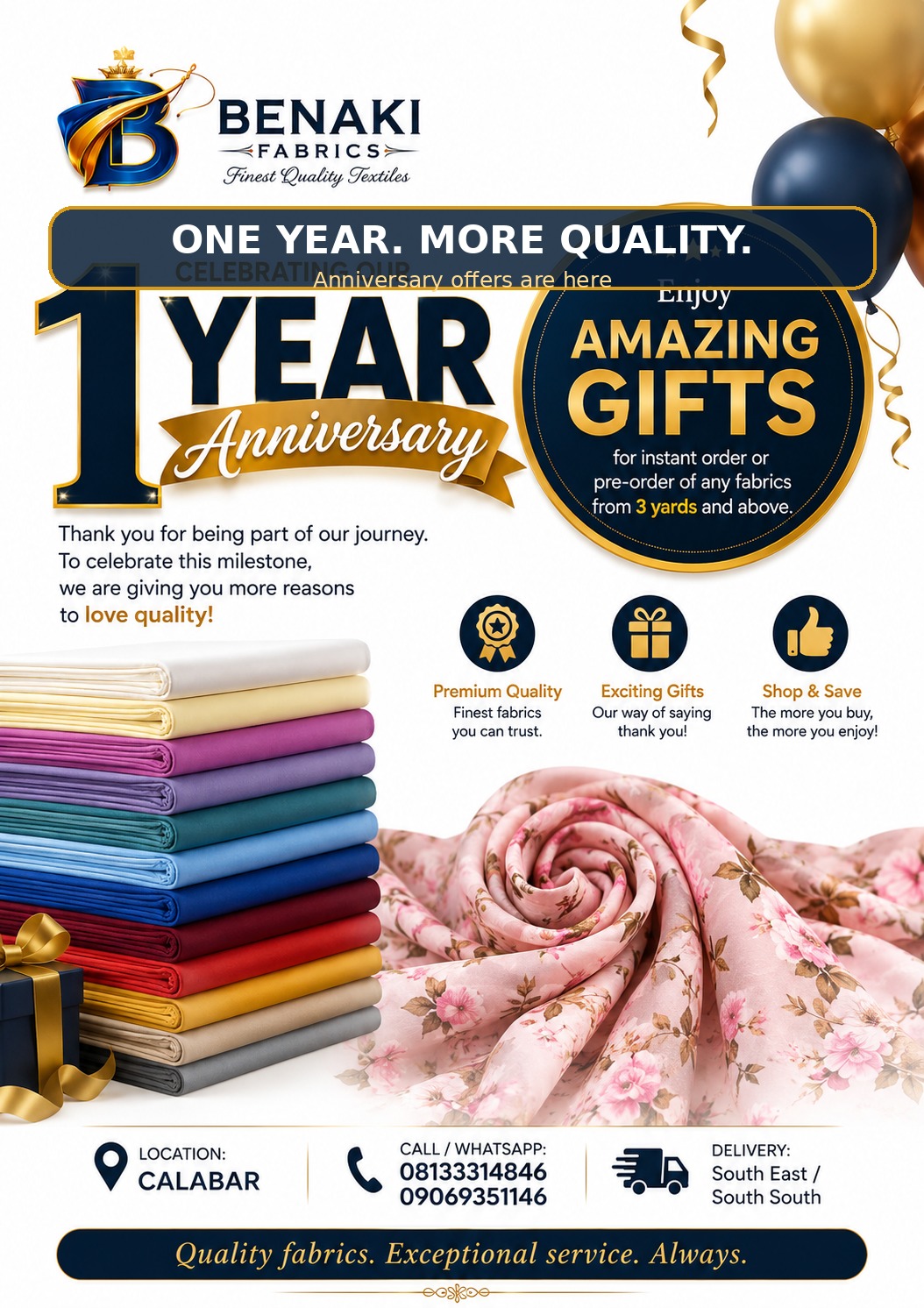 Benaki Fabrics anniversary campaign design